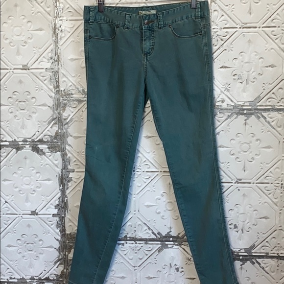 Free people teal skinny jean - Picture 3 of 6
